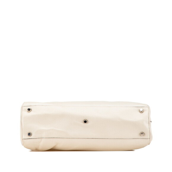 GUCCI White Leather Horsebit Shoulder Bag - Picture 3 of 12